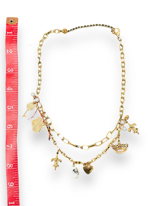Cookie Lee Gold Charms Necklace
