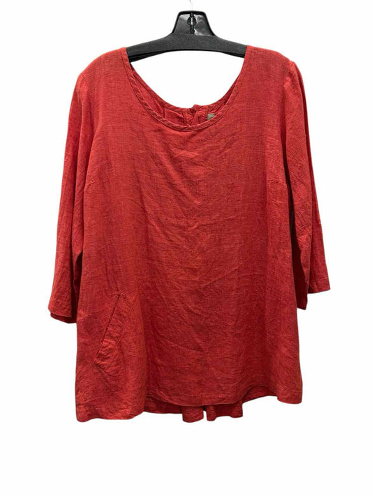 Flax Size Medium Coral Blouse