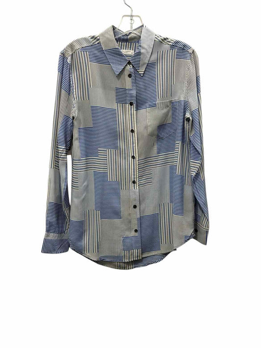 Equipment Size Small Blue & White Blouse