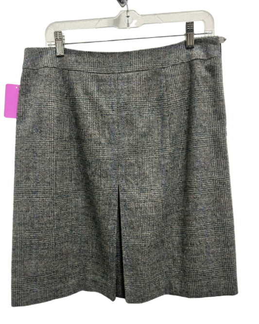 Brooks Brothers Size 8 Gray Plaid Skirt