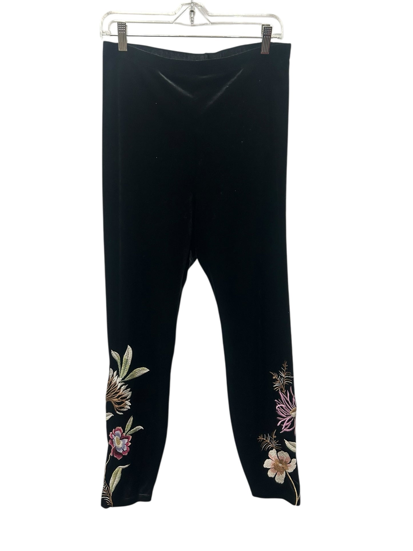 Johnny Was Size Large Black Multi Leggings