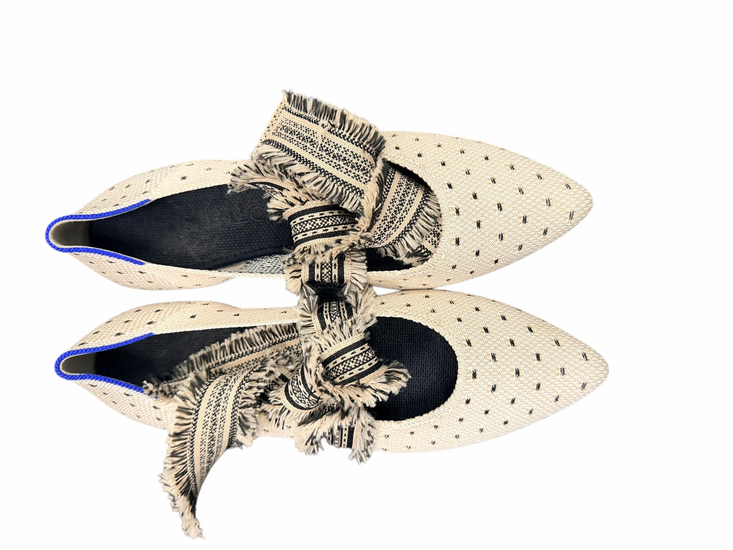 Rothy's Shoe Size 10.5 Ivory & Black Flats