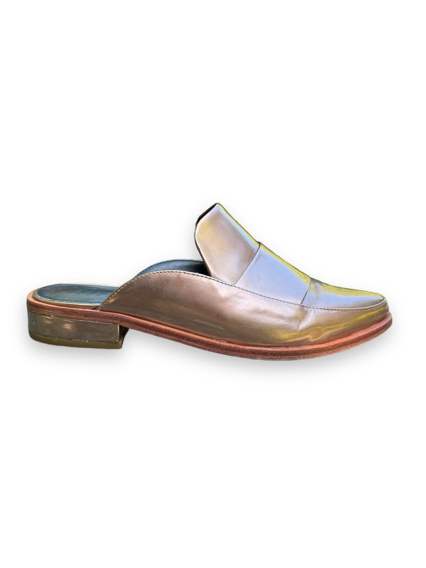 Tibi - size 8.5 Metallic Slides