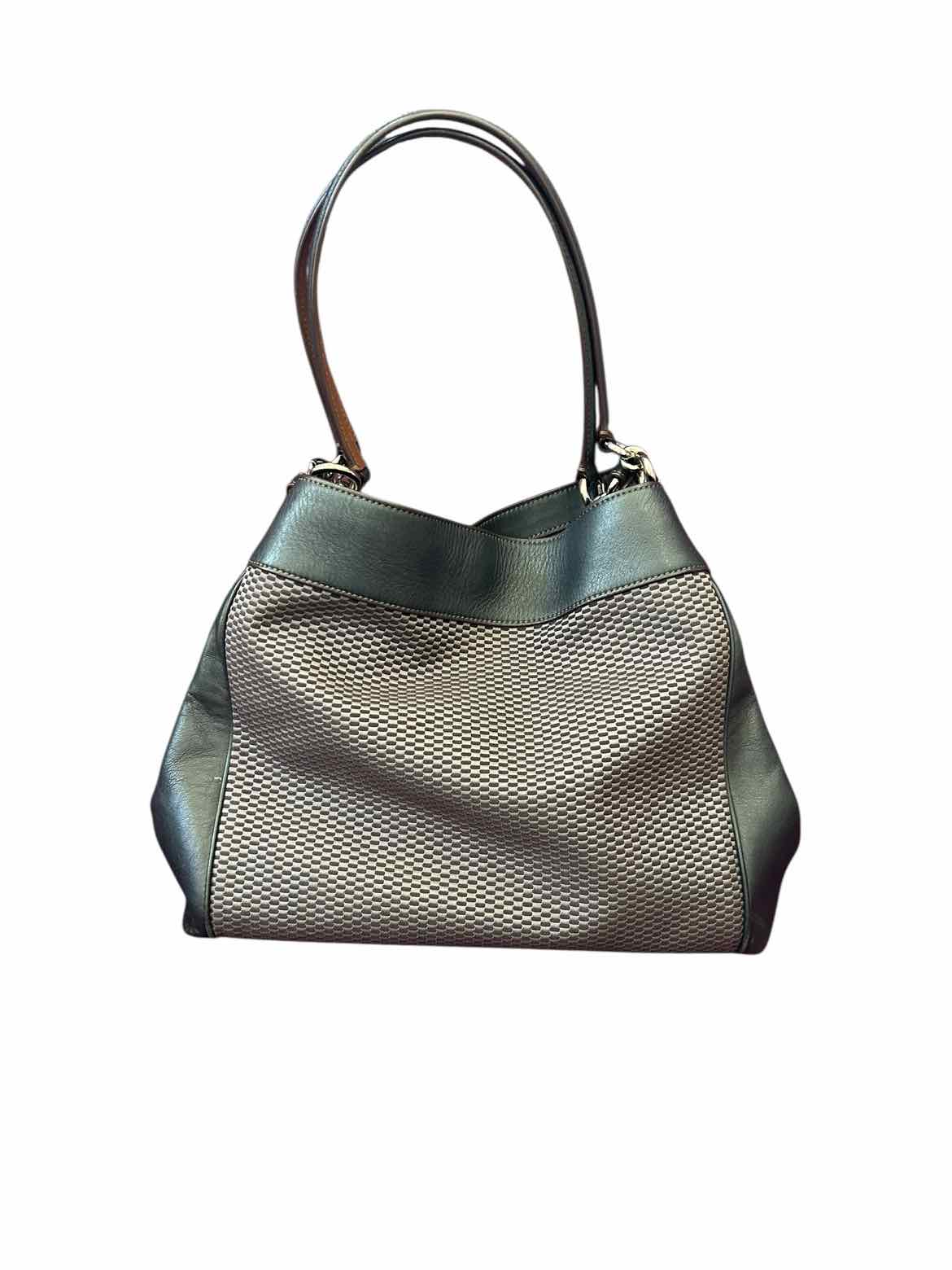 Coach Black & Taupe Leather Handbag