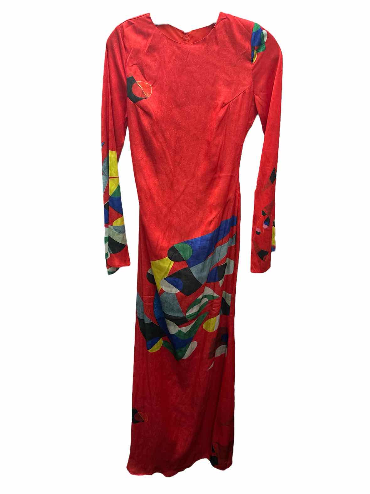 Yllw Size XS Red Print Dress