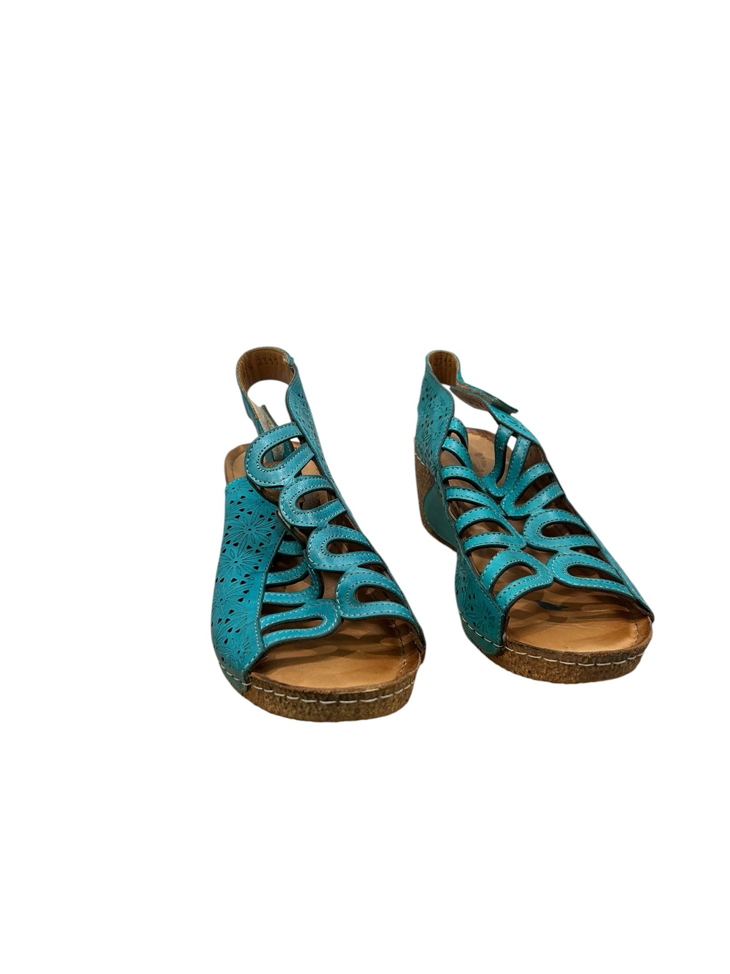 Spring Step Shoe Size 7.5-8 Turquoise Sandals