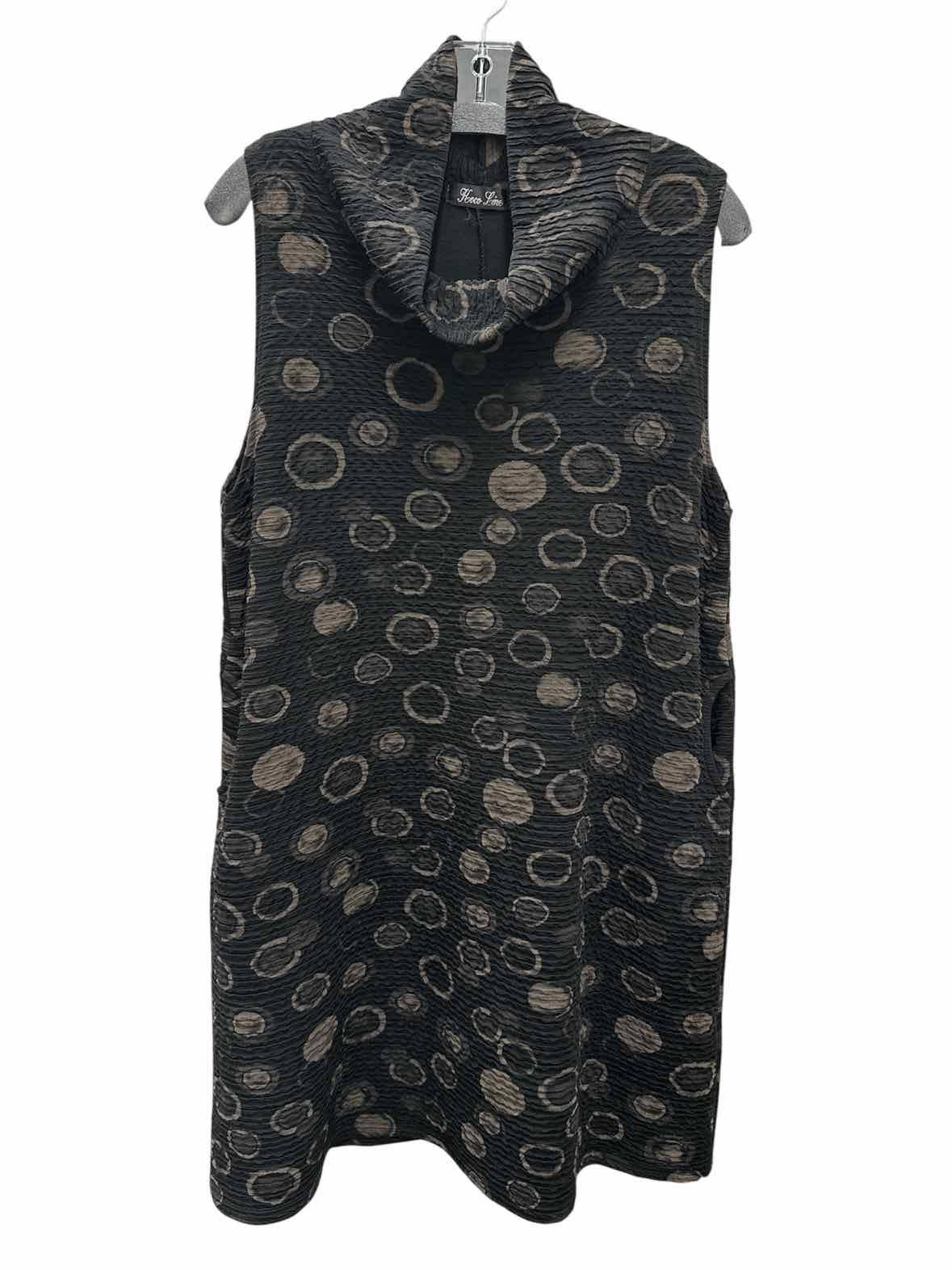 Koco Line Size Large Black Print Dress