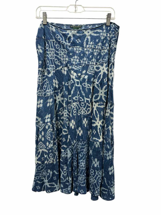 Lauren Size Large Blue & Ivory Skirt
