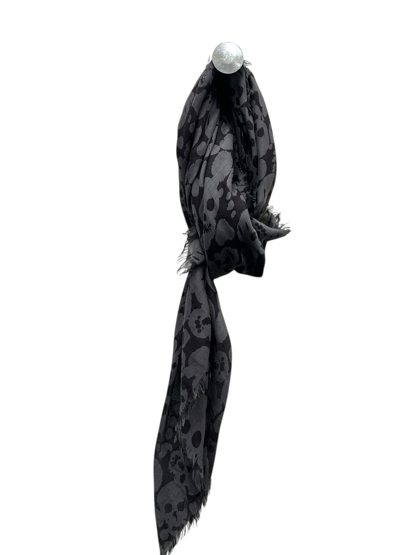 Alexander McQueen Gray Print Square Scarf