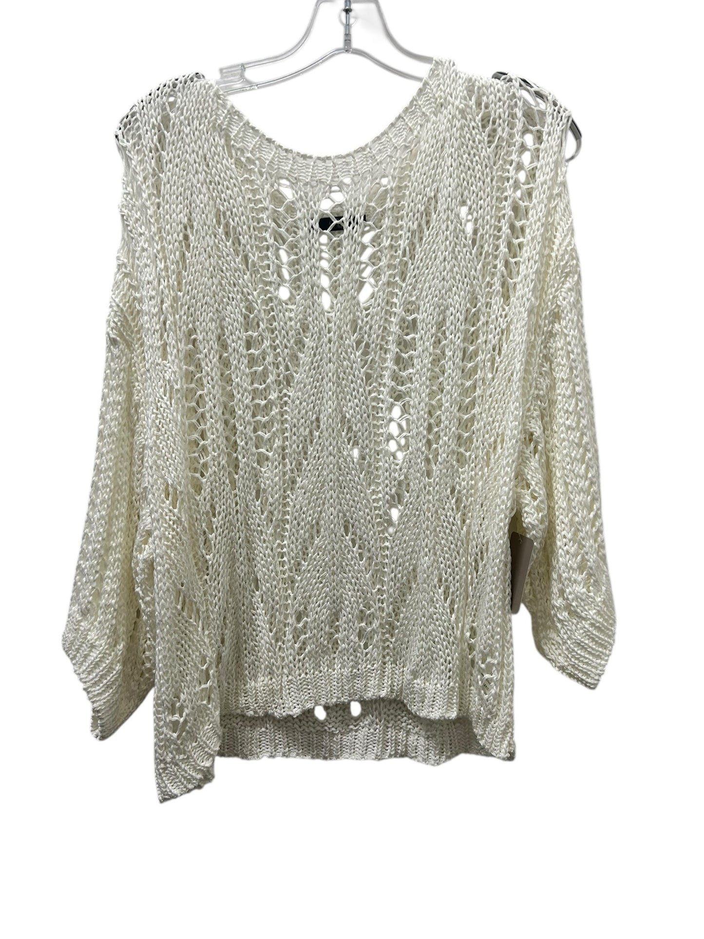 Baci Size Large White Sweater