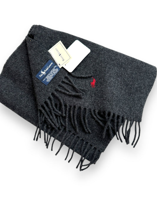 Polo Charcoal oblong Scarf