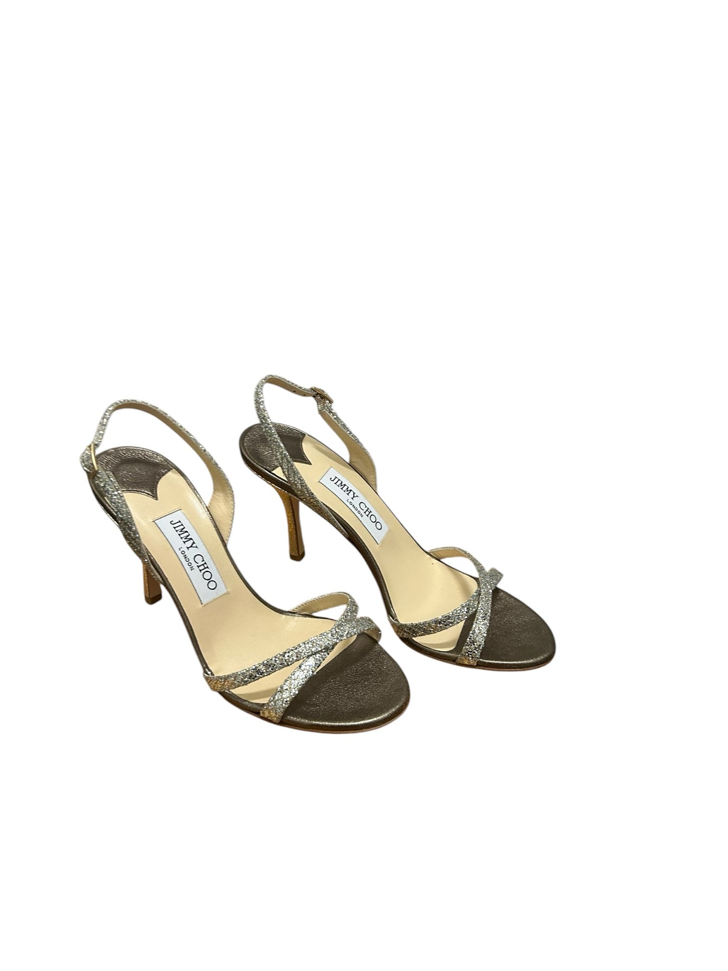 Jimmy Choo Shoe Size 6.5-7 Silver Heels