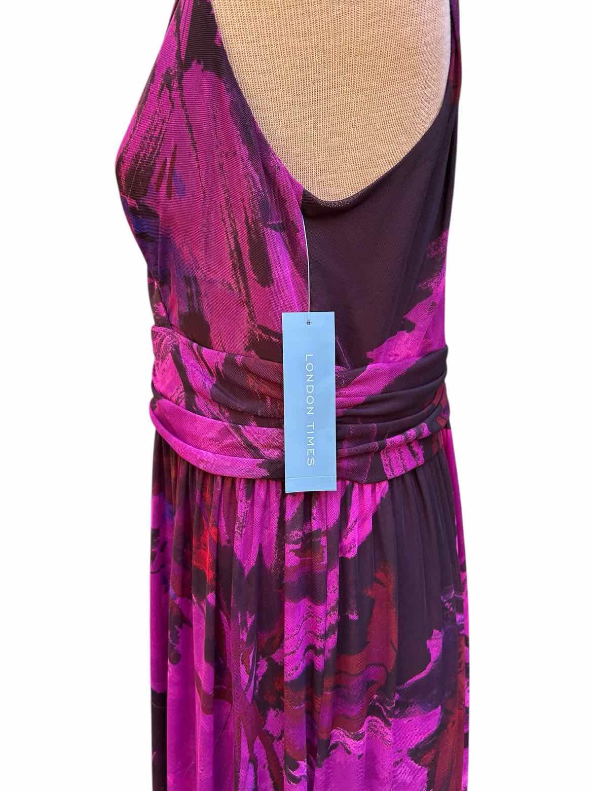 London Times Size 10 Magenta Dress