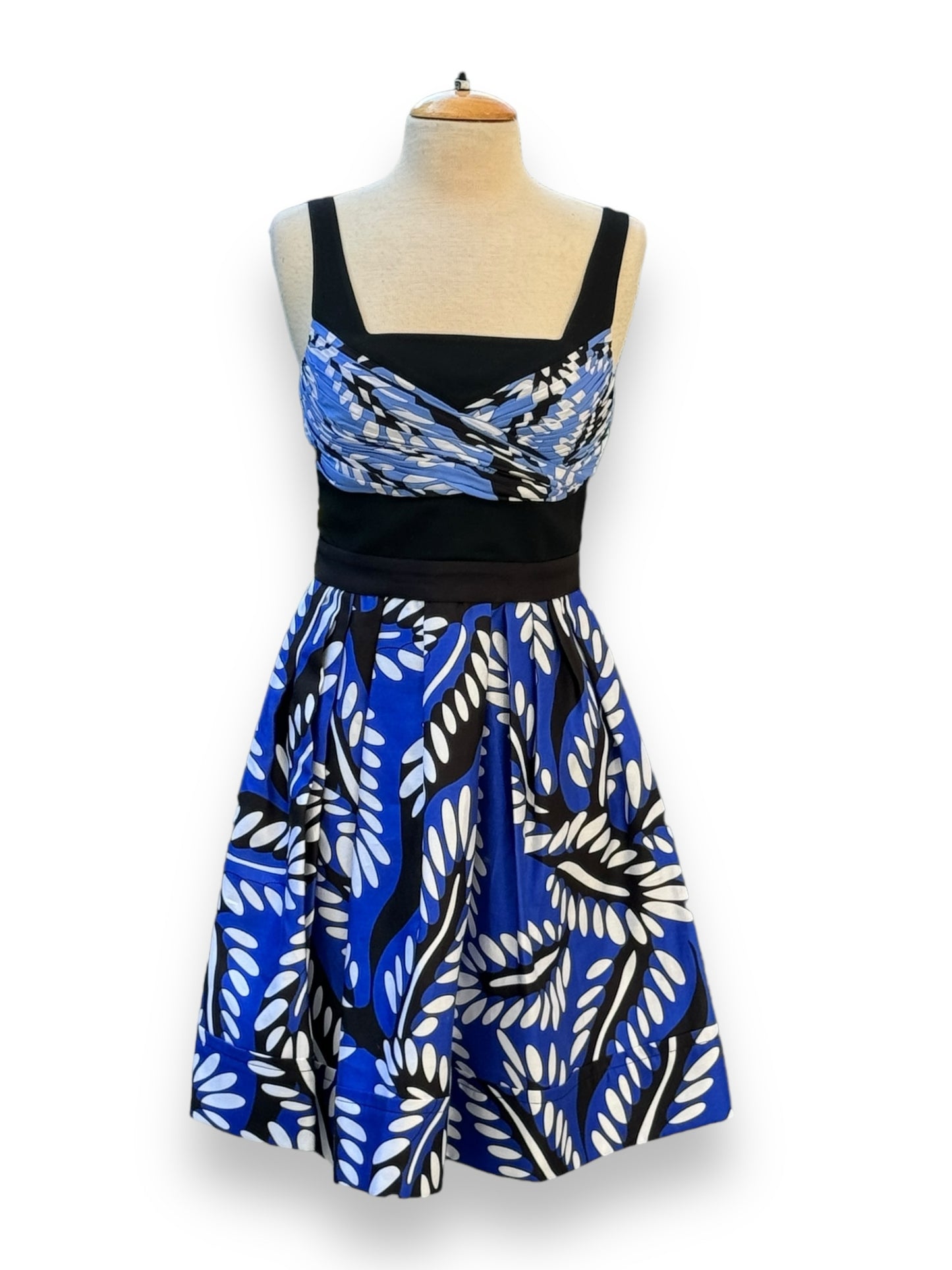 Size 4 Diane Von Furstenberg Blue Print Dress