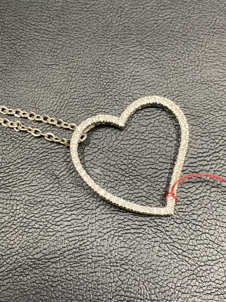 No Label rhinestone Heart Necklace