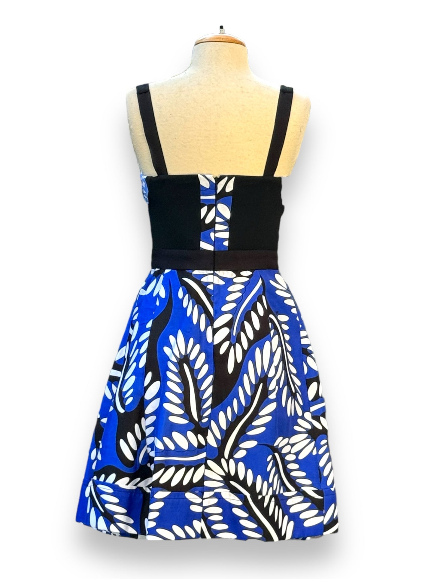 Size 4 Diane Von Furstenberg Blue Print Dress