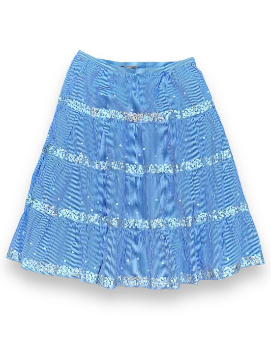 Size Large Rose and Rose Blue & White Skirt